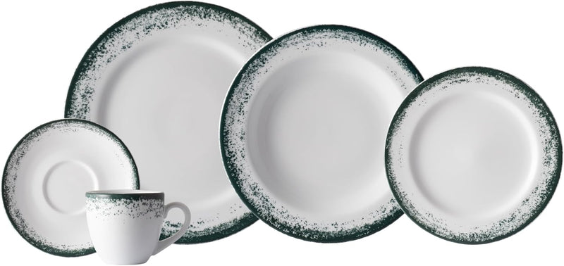 Aparelho de Jantar  Névoa Verde - Serve 06 pessoas (COLEÇÃO NÉVOA)
